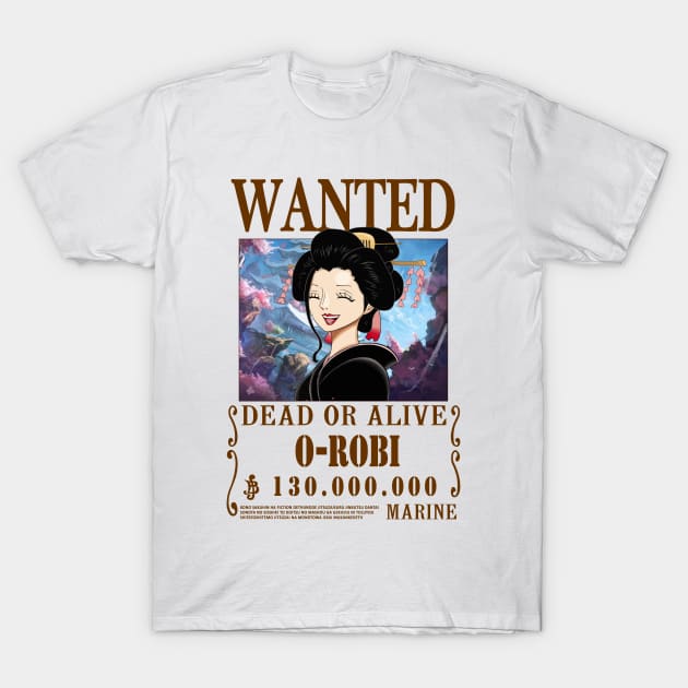 O-Robi Nico Robin Wanted T-Shirt by Teedream